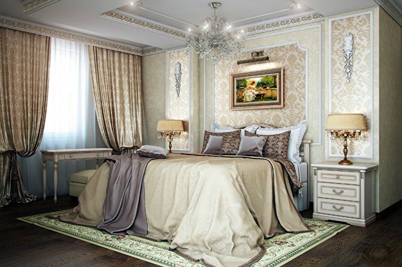 Wallpaper for the bedroom - photo