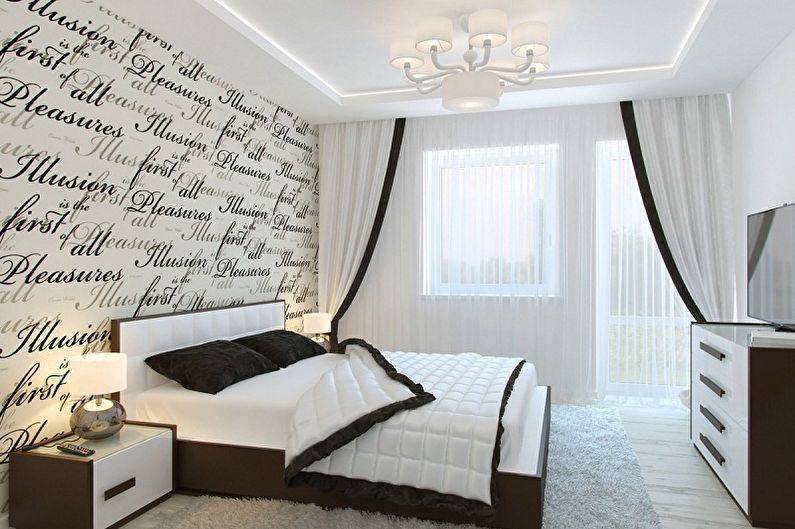 Wallpaper for the bedroom - photo