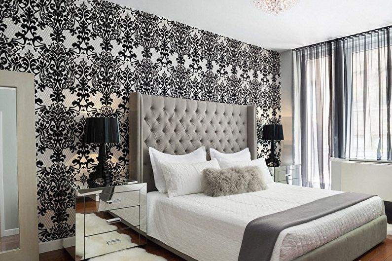 Wallpaper for the bedroom - photo