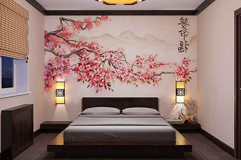 Wallpaper for the bedroom - photo