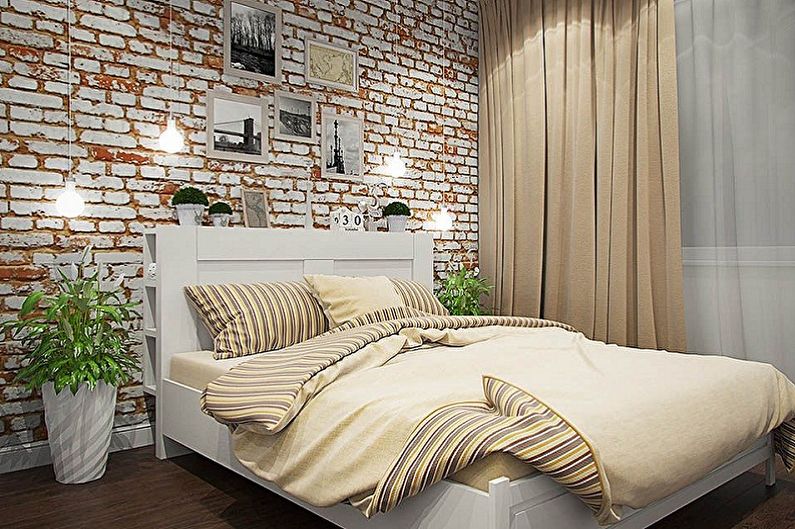 Wallpaper for the bedroom - photo