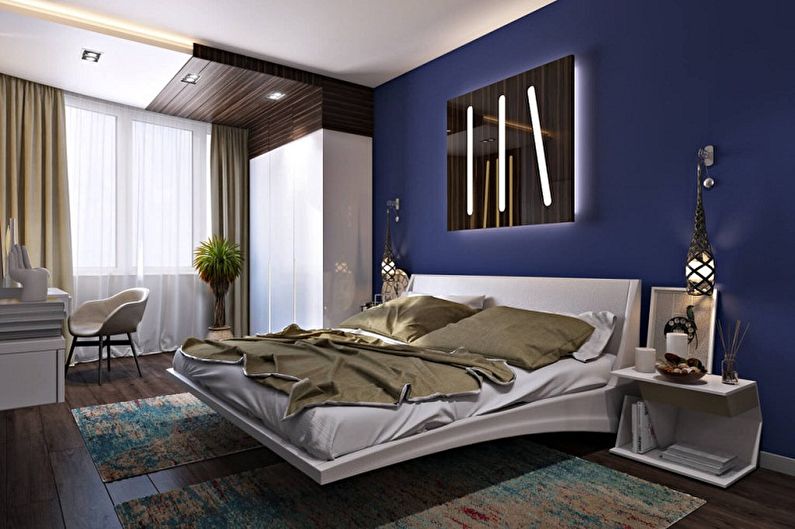 Wallpaper for the bedroom - photo