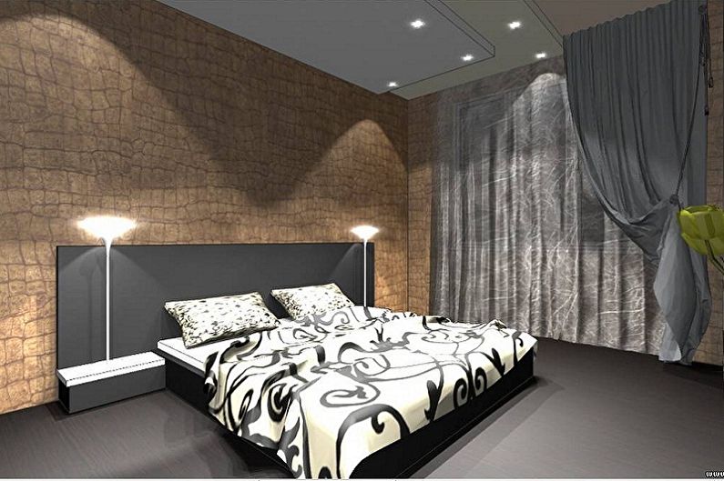 Wallpaper for the bedroom - photo