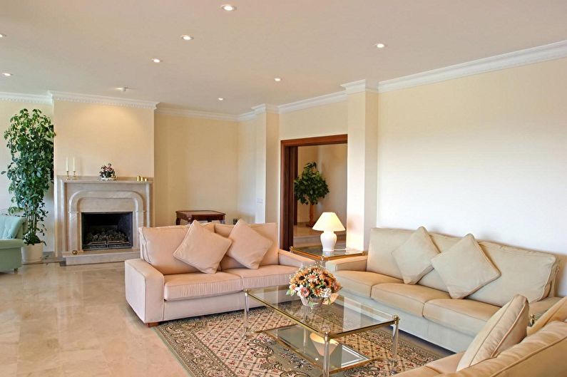 Plasterboard single level ceilings