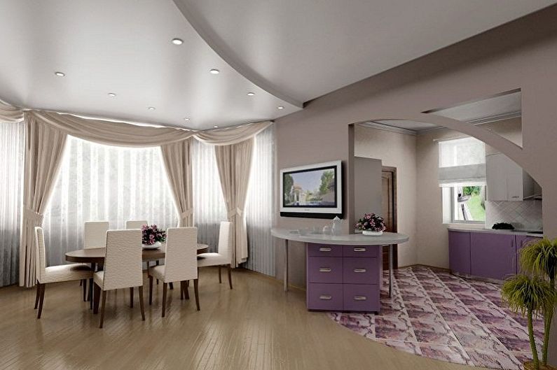 Drywall ceiling design - photo
