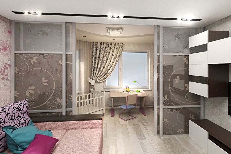 How to Zone a Room for Parents and Children - Zoning a Room with Sliding Doors