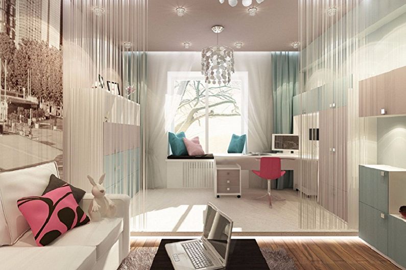 How to zone a room for parents and a child - How to zone a room with curtains