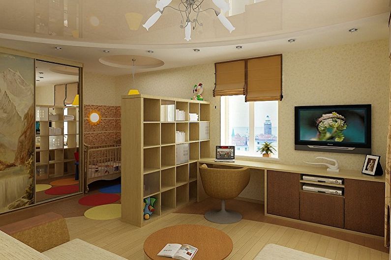 How to zone a room for parents and a child - Zoning a room with furniture