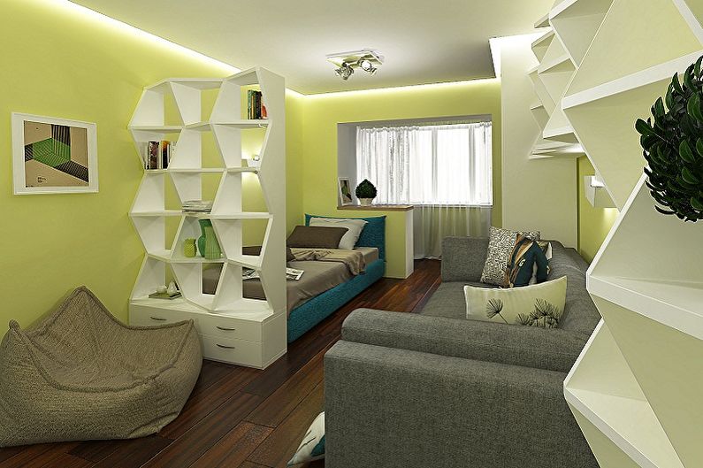 How to zone a room for parents and a child - Zoning a room with furniture