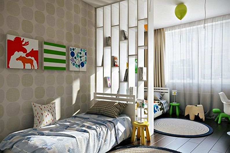How to zone a room for parents and a child - photo