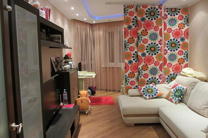 How to zone a room for parents and a child - photo