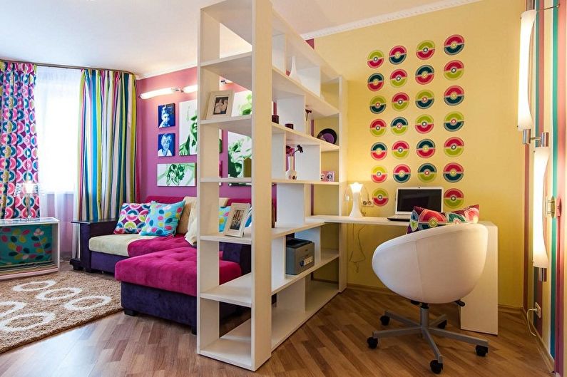 How to zone a room for parents and a child - photo