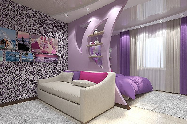 How to zone a room for parents and a child - photo