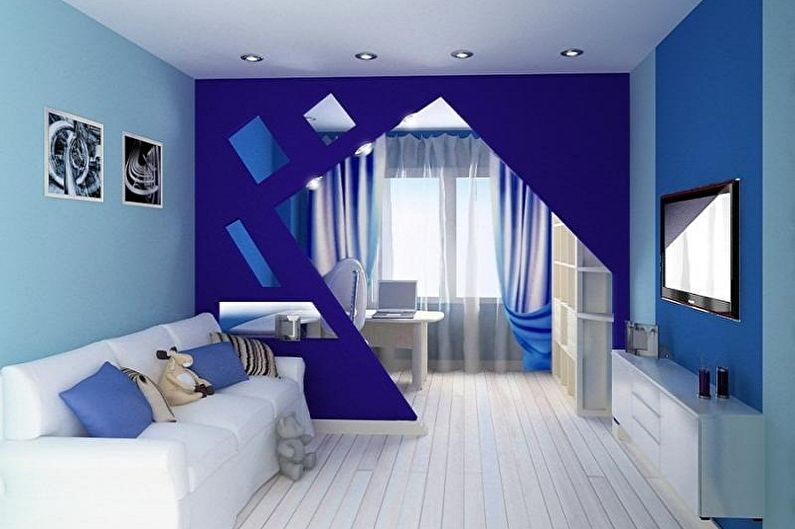 How to zone a room for parents and a child - photo
