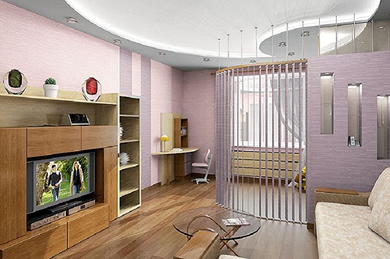 How to zone a room for parents and a child - photo