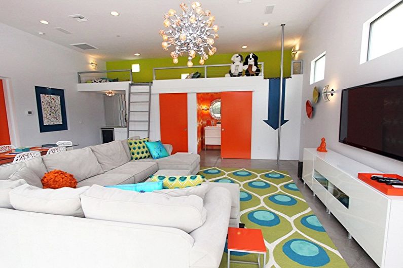 How to zone a room for parents and a child - photo