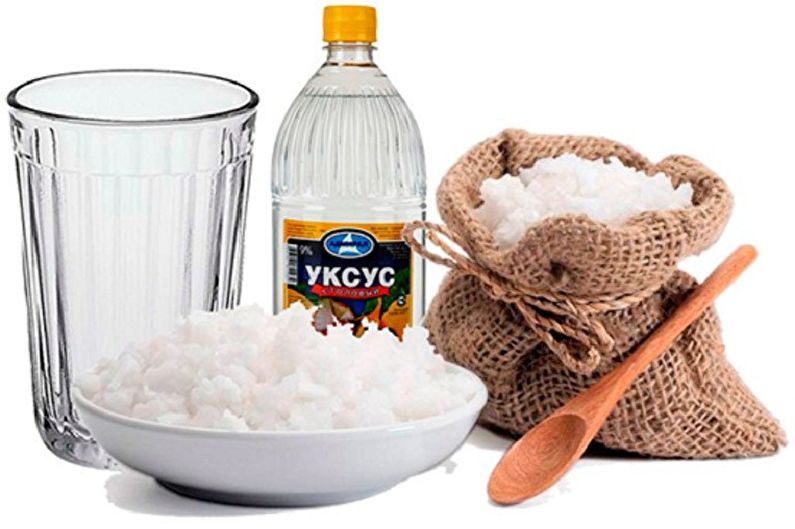 How to clean the iron from carbon deposits - Cleaning the iron with salt and vinegar