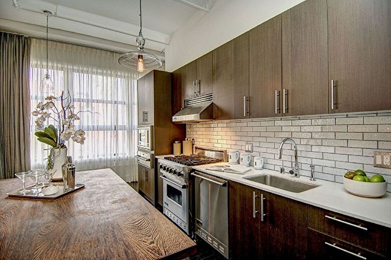 Kitchen interior design 3 by 4 meters - photo
