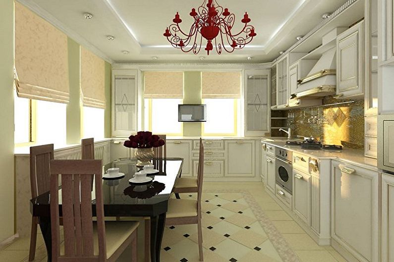 Kitchen interior design 3 by 4 meters - photo