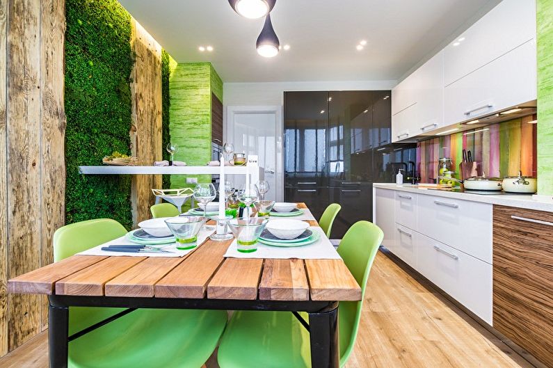 Kitchen interior design 3 by 4 meters - photo