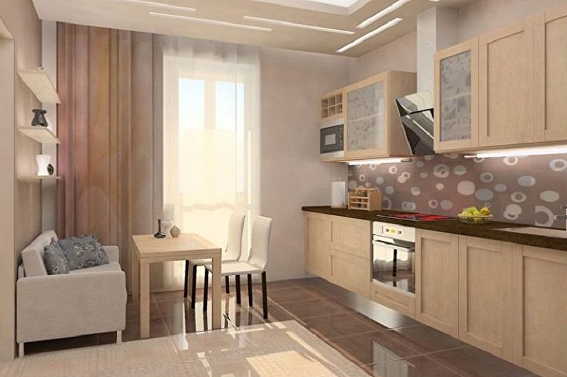 Kitchen interior design 3 by 4 meters - photo