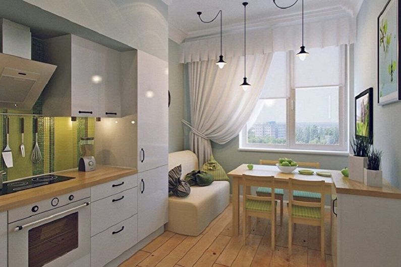 Kitchen interior design 3 by 4 meters - photo