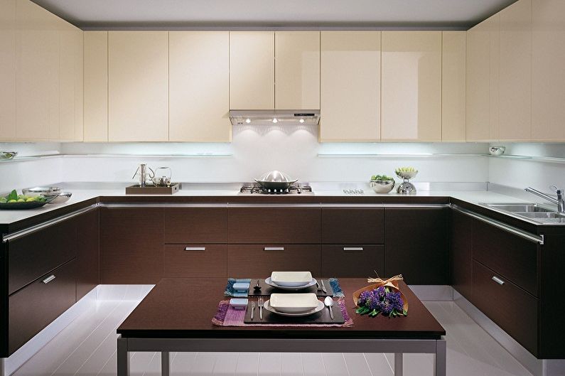 Kitchen interior design 3 by 4 meters - photo