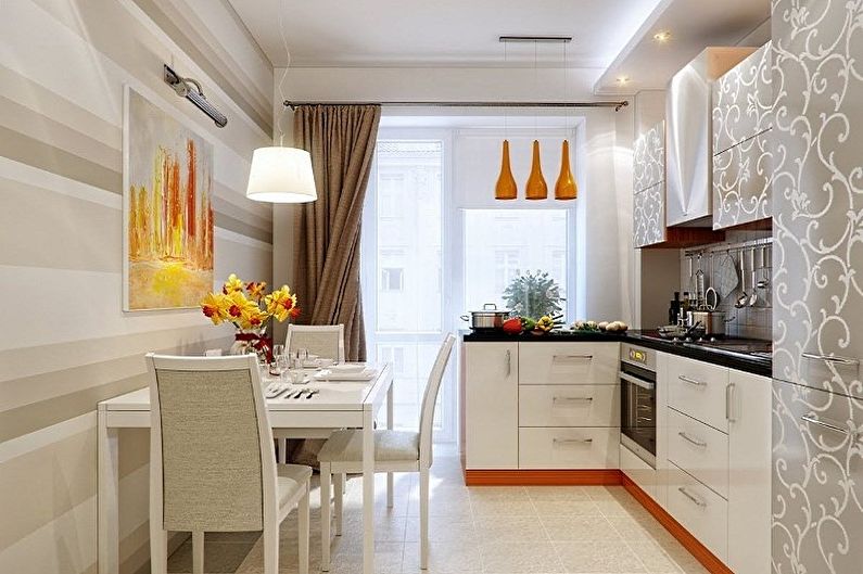 Kitchen interior design 3 by 4 meters - photo