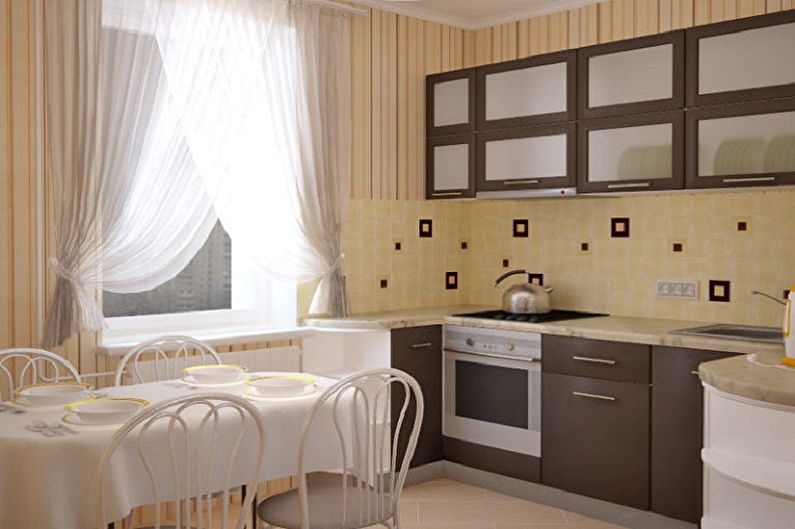 Kitchen interior design 3 by 4 meters - photo