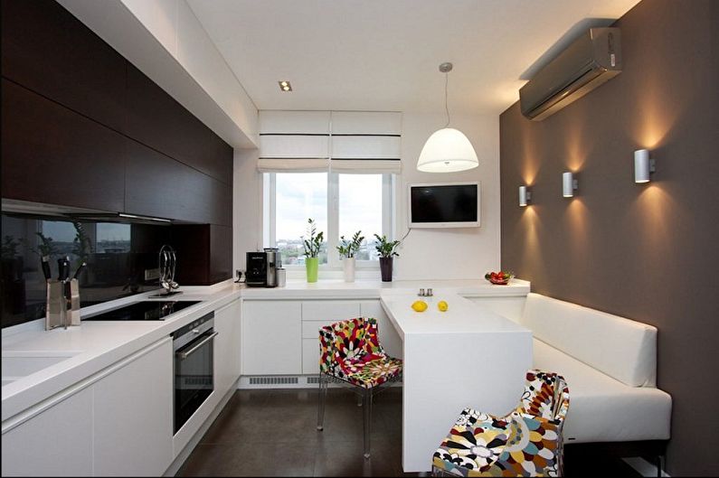 Kitchen interior design 3 by 4 meters - photo