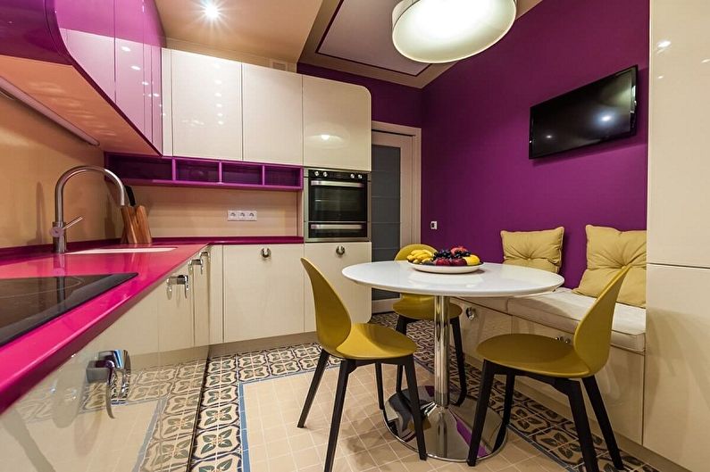Kitchen interior design 3 by 4 meters - photo