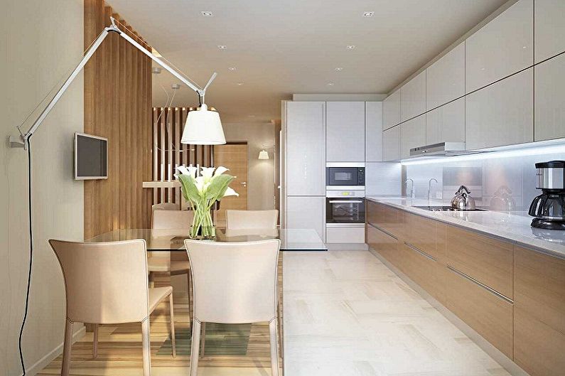 Kitchen interior design 3 by 4 meters - photo