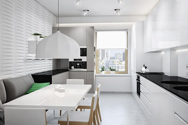 Kitchen interior design 3 by 4 meters - photo