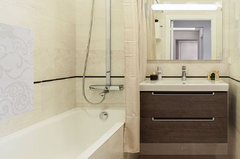 White bathroom 3 sq.m. - Interior Design
