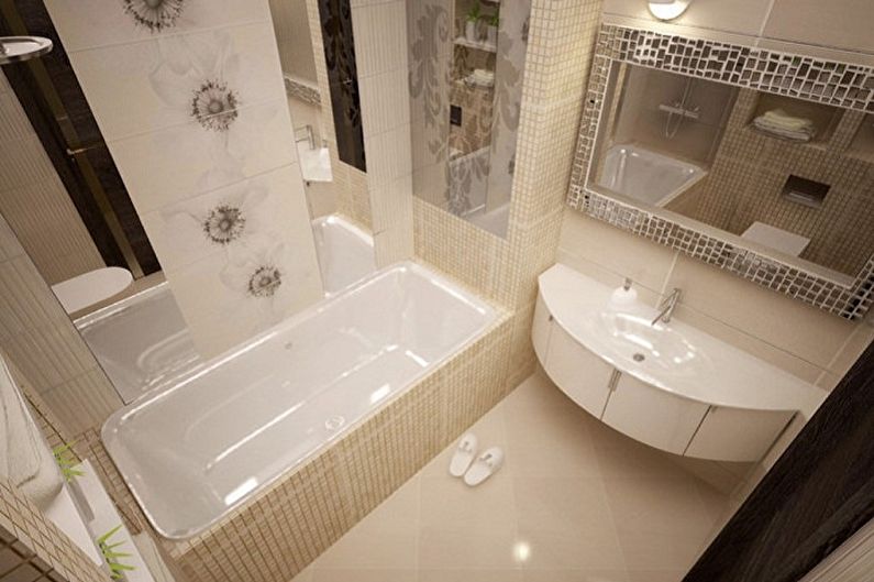 Beige bathroom 3 sq.m. - Interior Design