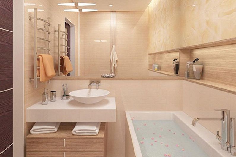 Beige bathroom 3 sq.m. - Interior Design