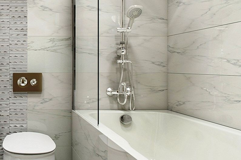 Gray bathroom 3 sq.m. - Interior Design