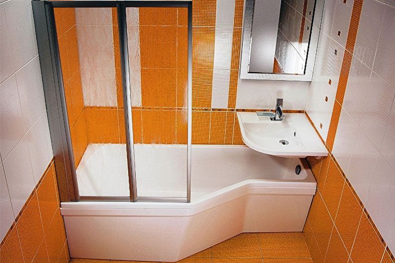 Bathroom design 3 sq.m. - Plumbing and furniture