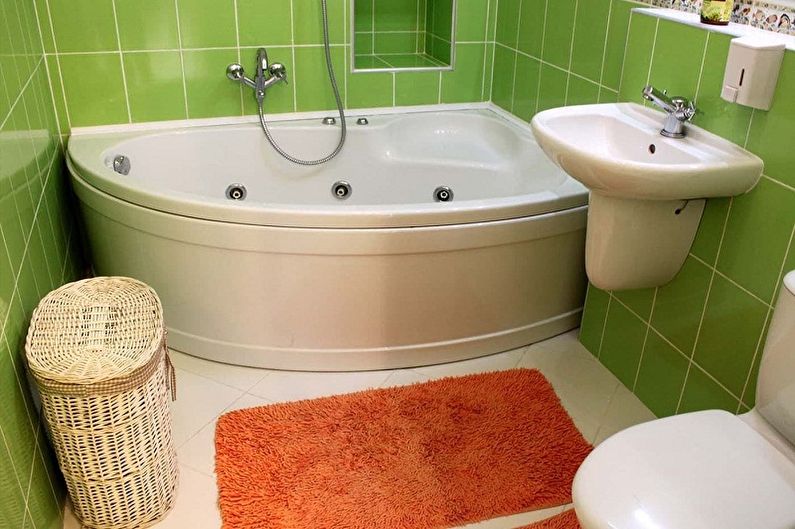 Bathroom design 3 sq.m. - Lighting and decor