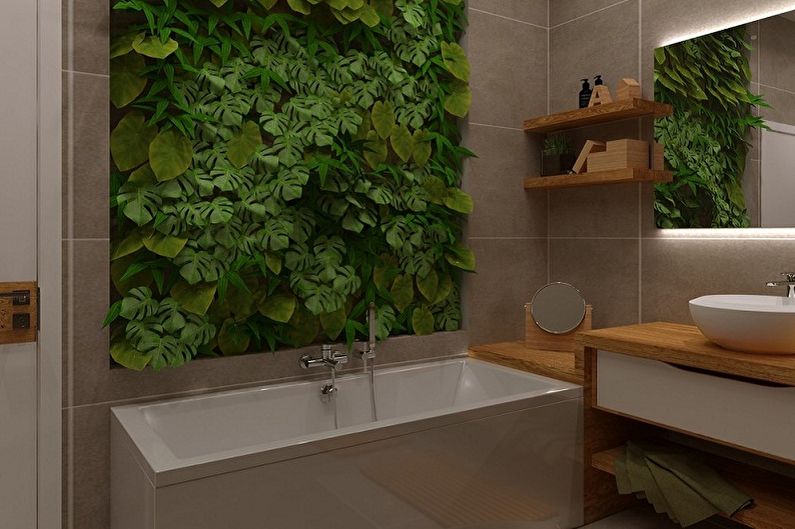Bathroom 3 sq.m. in eco-style - Interior Design