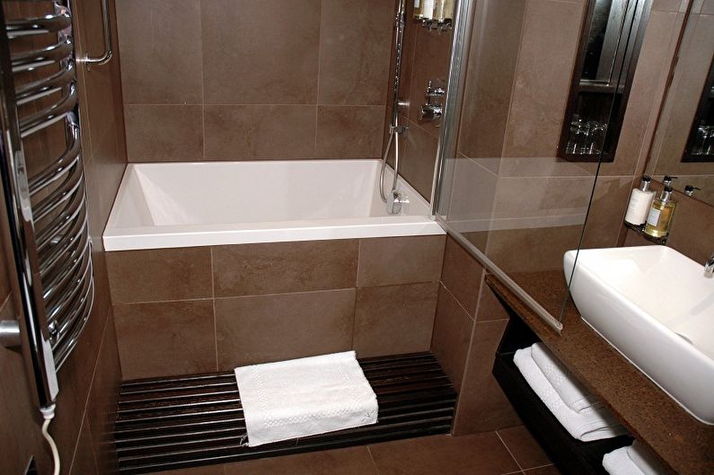 Interior design of a bathroom of 3 sq.m. - Photo