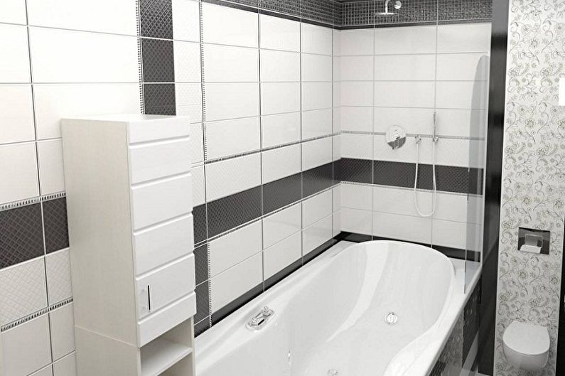 Interior design of a bathroom of 3 sq.m. - Photo