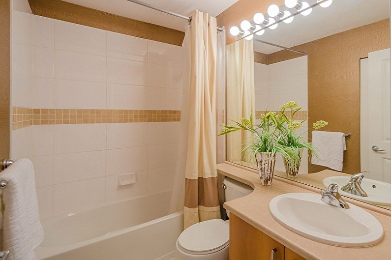 Interior design of a bathroom of 3 sq.m. - Photo