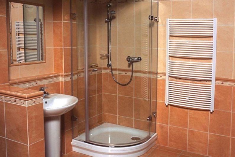 Interior design of a bathroom of 3 sq.m. - Photo