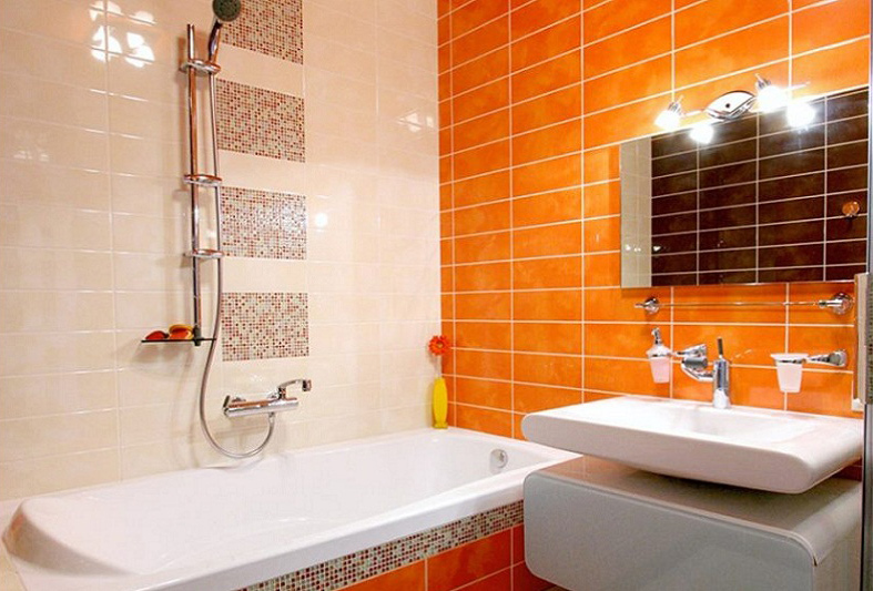 Interior design of a bathroom of 3 sq.m. - Photo