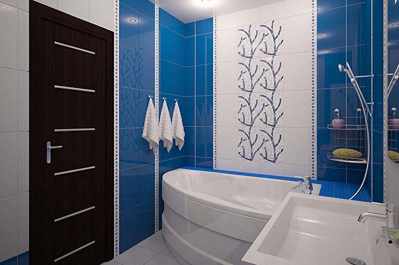 Interior design of a bathroom of 3 sq.m. - Photo