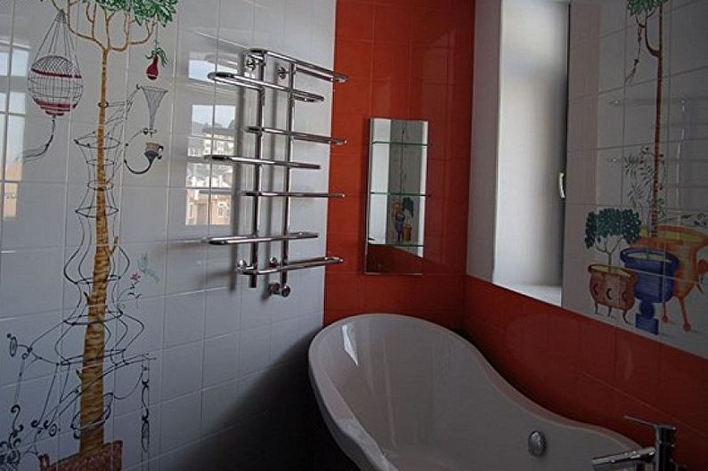 Interior design of a bathroom of 3 sq.m. - Photo
