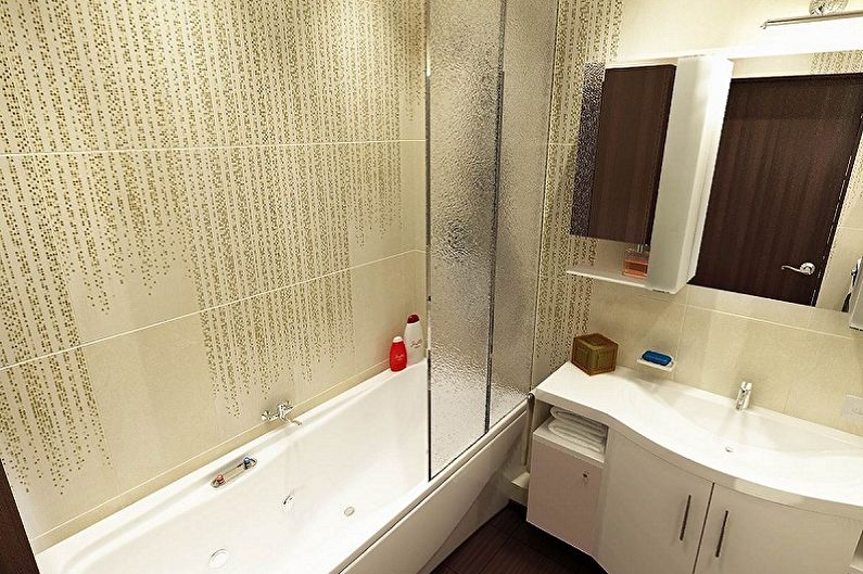 Interior design of a bathroom of 3 sq.m. - Photo