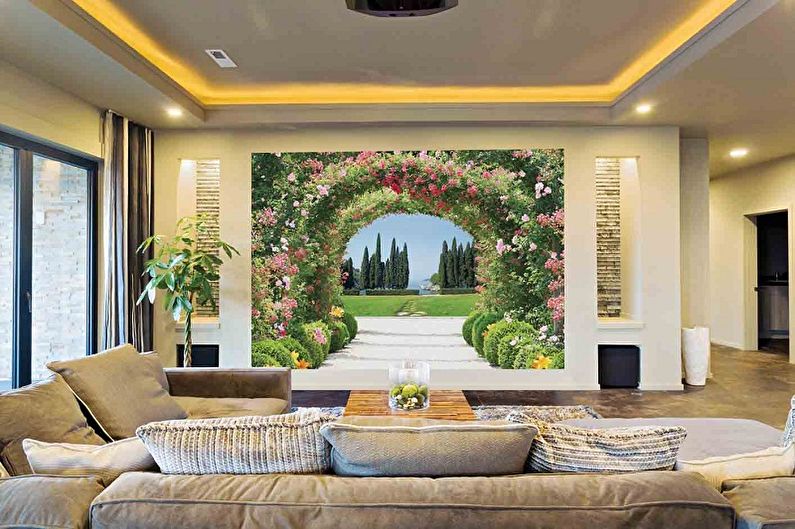 Wallpaper for walls - photos and ideas