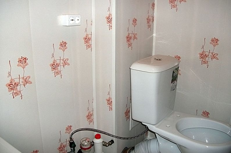 Material for wall decoration in the toilet - PVC and MDF panels